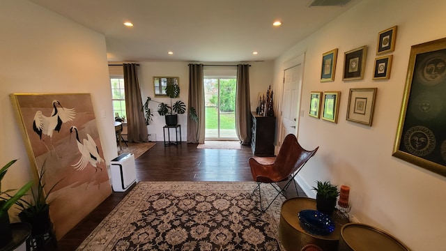 interior space featuring dark hardwood / wood-style floors