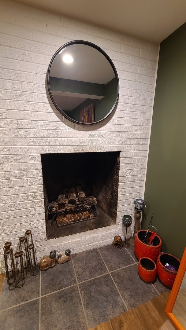 room details with a fireplace