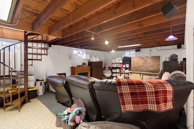 basement with a wealth of natural light