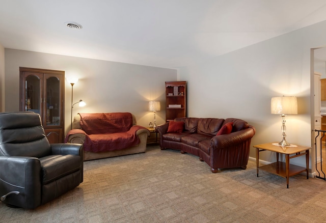 view of carpeted living room