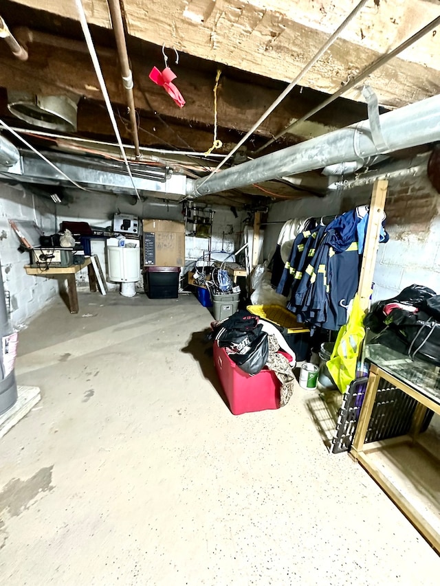 view of basement