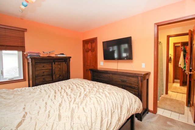 view of tiled bedroom