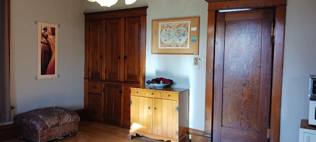 interior space featuring wood-type flooring