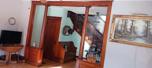 interior space featuring hardwood / wood-style flooring