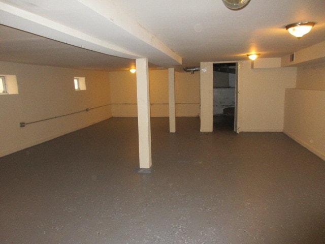 view of basement