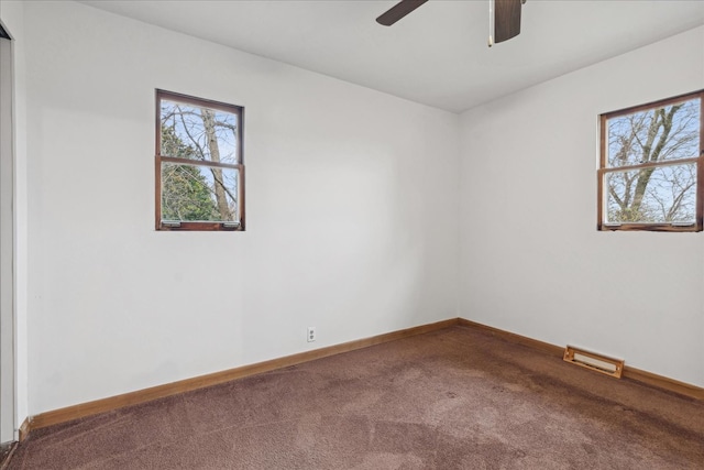 carpeted empty room with a wealth of natural light