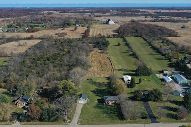 drone / aerial view featuring a rural view