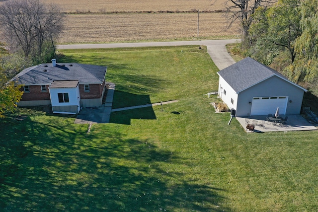 drone / aerial view featuring a rural view