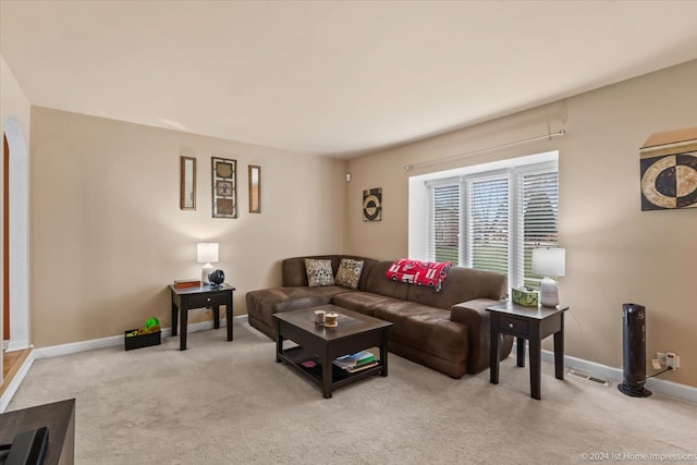 view of carpeted living room