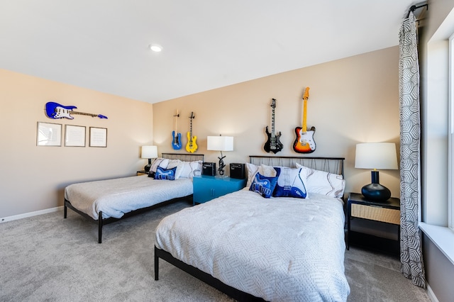 view of carpeted bedroom