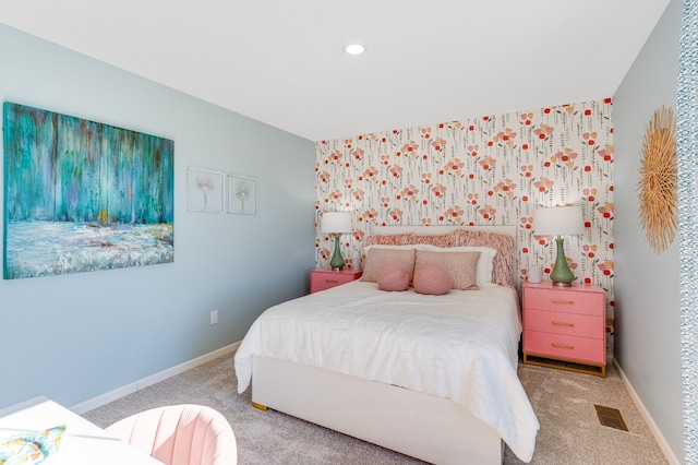 view of carpeted bedroom