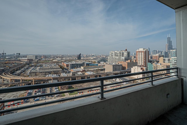 balcony with a city view