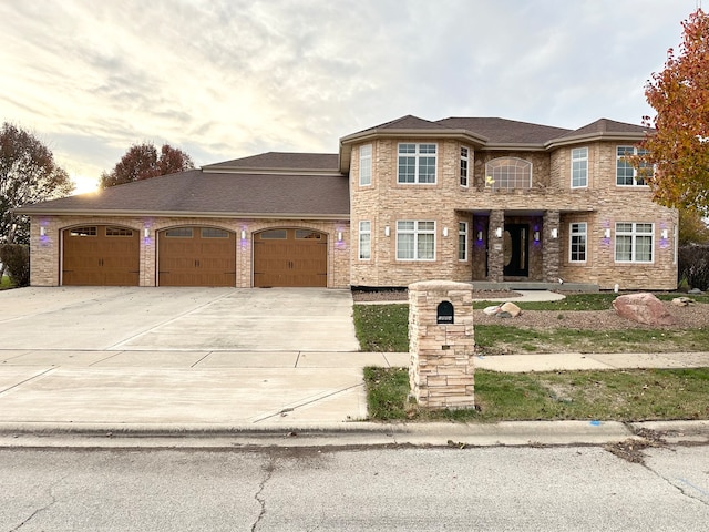 view of front of home featuring a garage