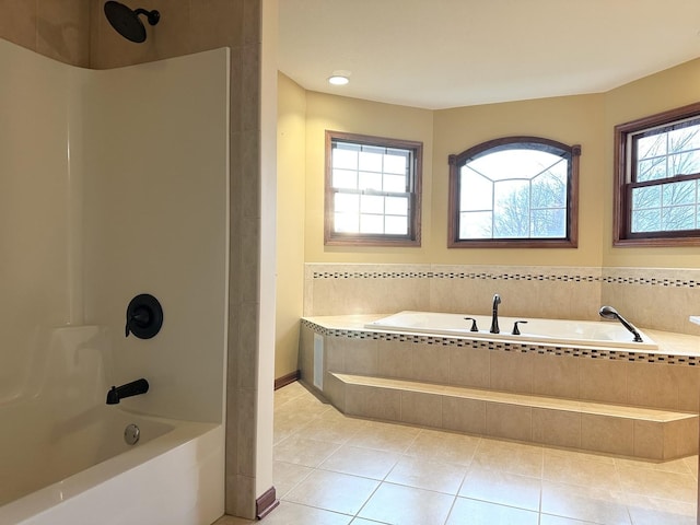 bathroom featuring tile patterned flooring