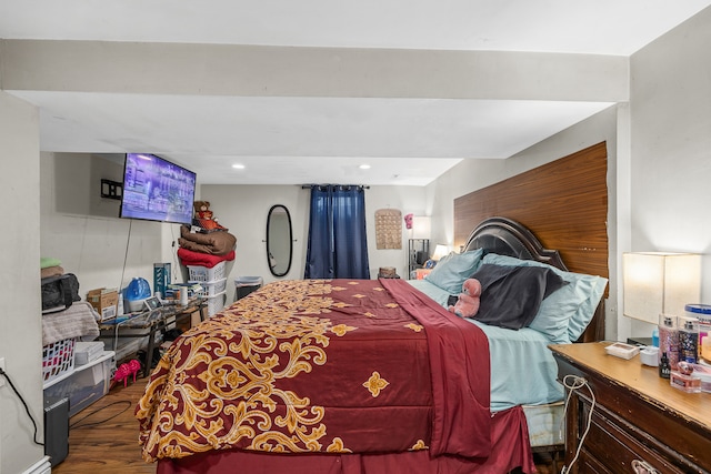 bedroom featuring hardwood / wood-style floors