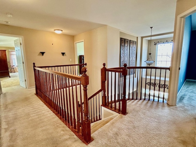 hallway featuring carpet