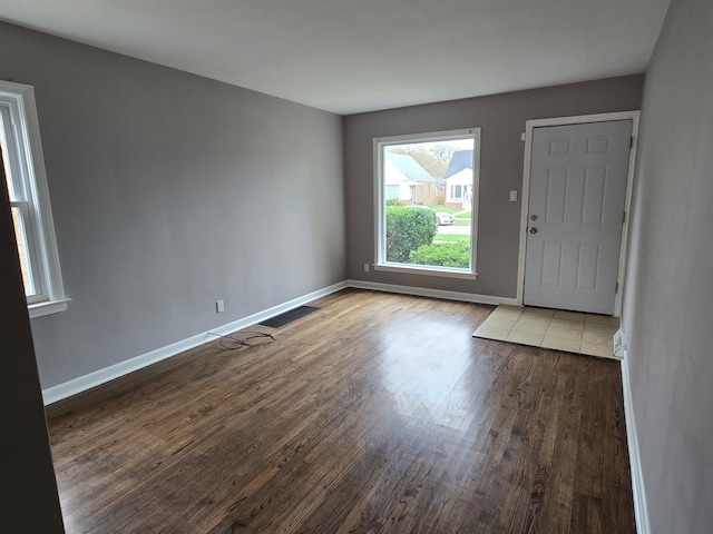 entrance foyer with hardwood / wood-style flooring