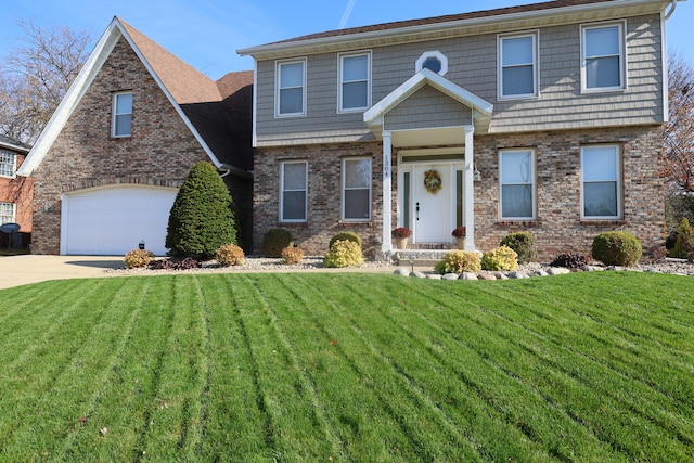 view of front of house with a front yard