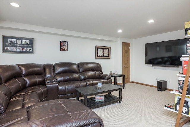 view of carpeted living room