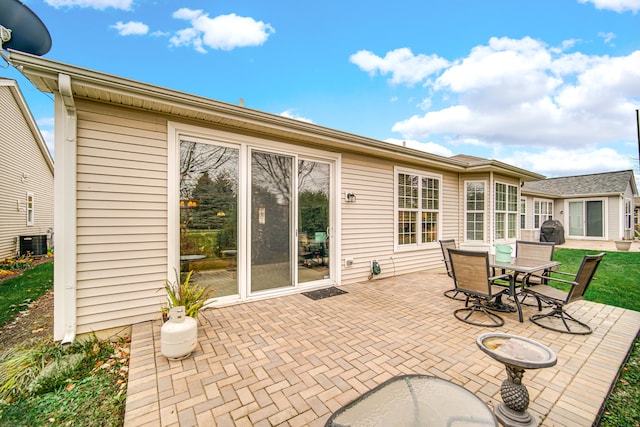 view of patio / terrace featuring central AC