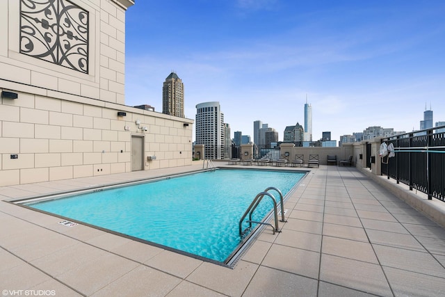 view of pool with a patio area