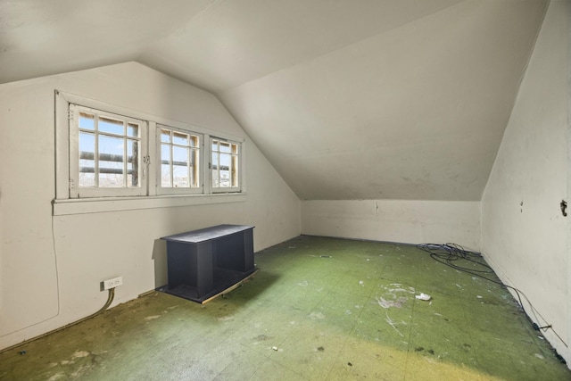 bonus room with lofted ceiling