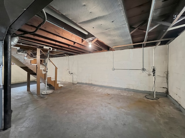 view of basement