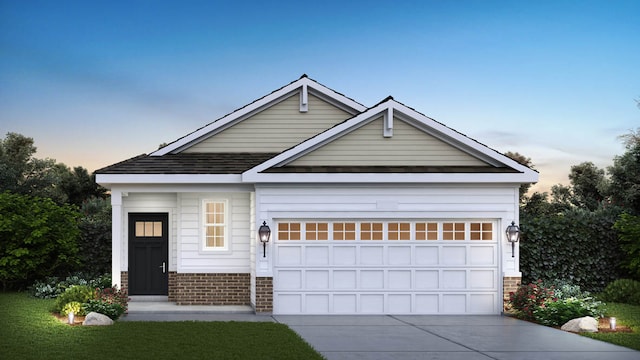 view of front facade featuring a garage