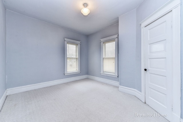 view of carpeted empty room