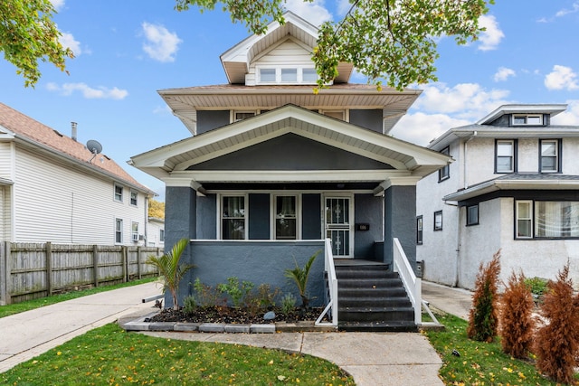 view of front of home featuring a porch