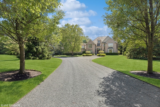 view of front of home featuring a front yard