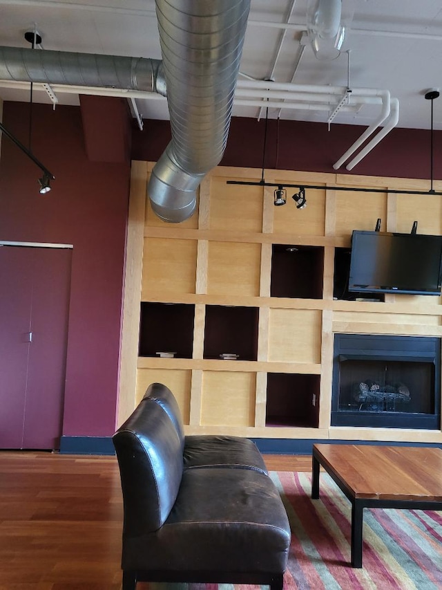 living room featuring hardwood / wood-style floors