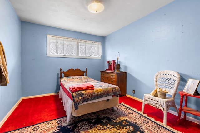 view of carpeted bedroom