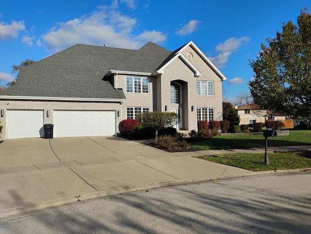 view of property with a garage