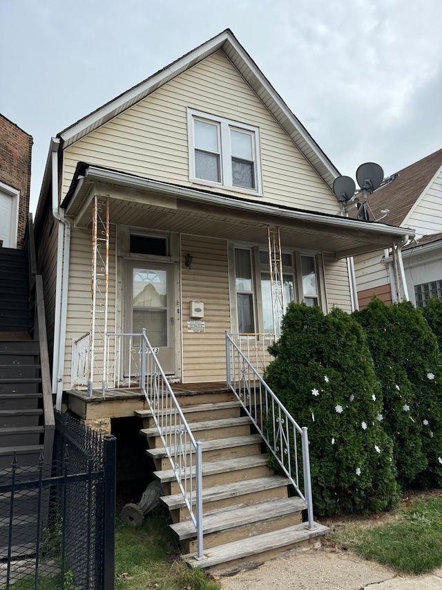 bungalow with covered porch