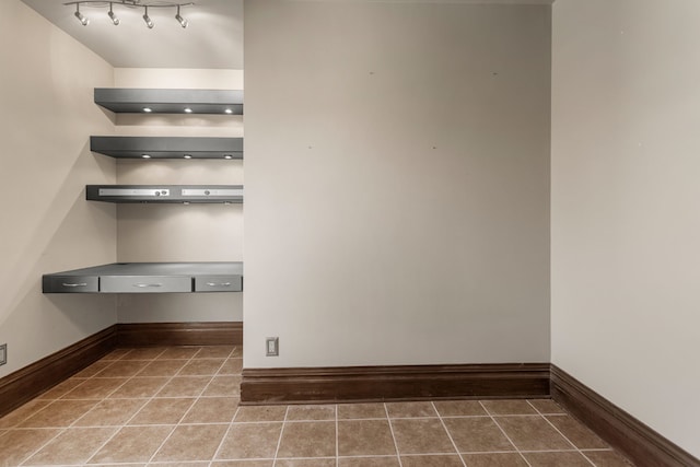 interior space with tile patterned floors