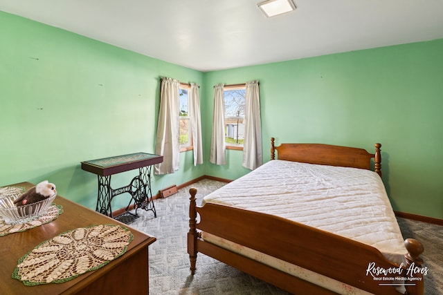 view of carpeted bedroom