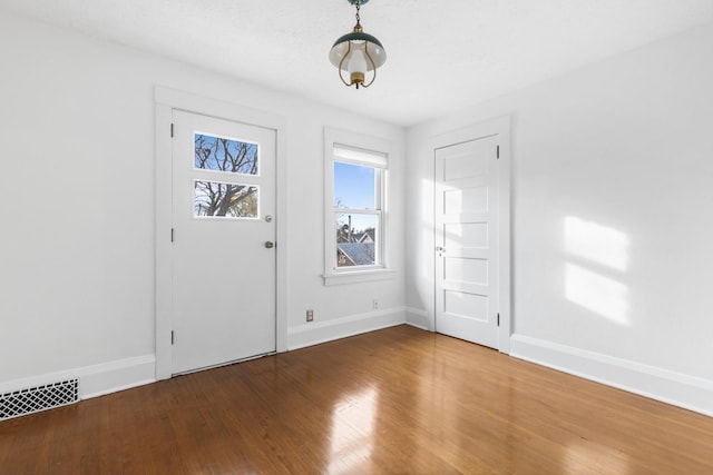 foyer featuring wood-type flooring