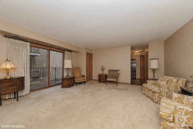 view of carpeted living room