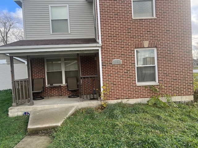 exterior space with covered porch