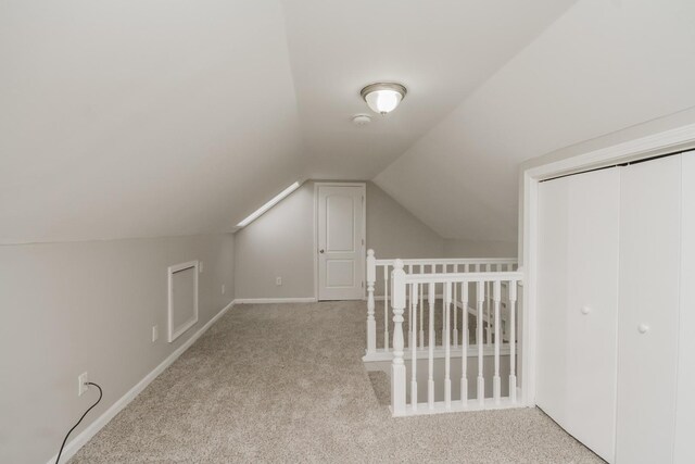 3632 212th Pl, Matteson, IL 60443 - bonus room with carpet, lofted ceiling, and baseboards