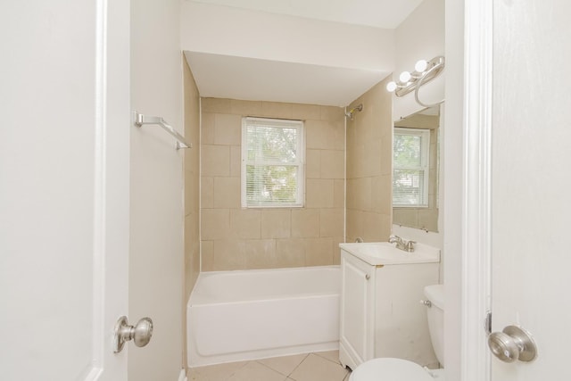 3632 212th Pl, Matteson, IL 60443 - full bath featuring tile patterned flooring, toilet, vanity, and tub / shower combination