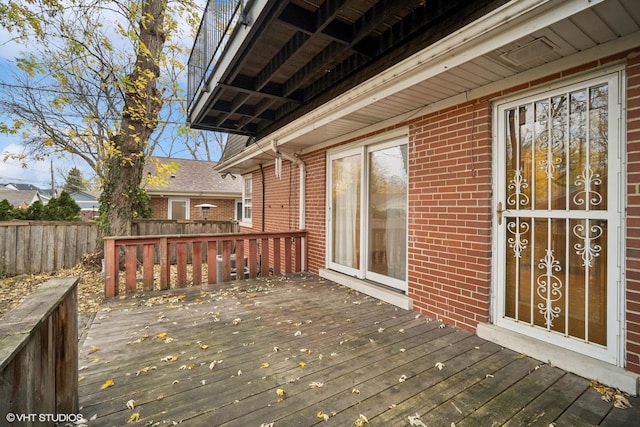 view of wooden deck