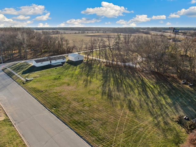 bird's eye view featuring a rural view