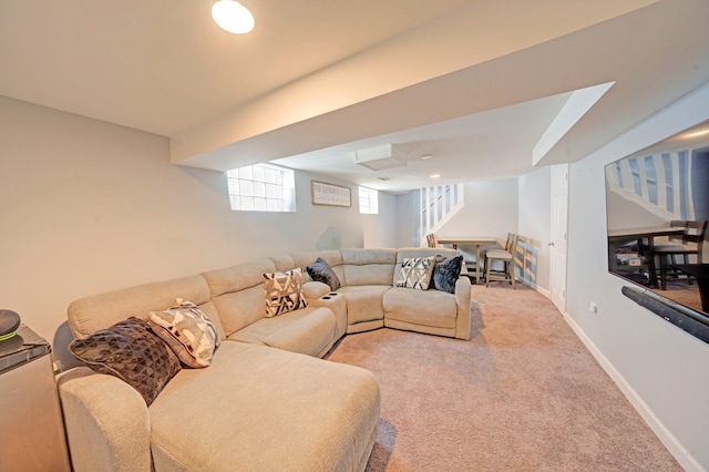 view of carpeted living room