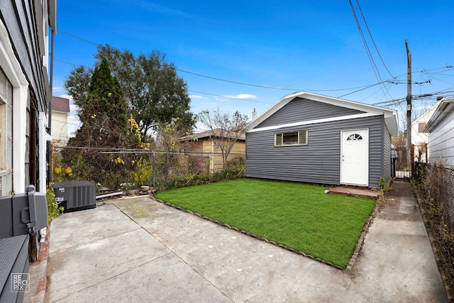 exterior space featuring a patio and central AC unit