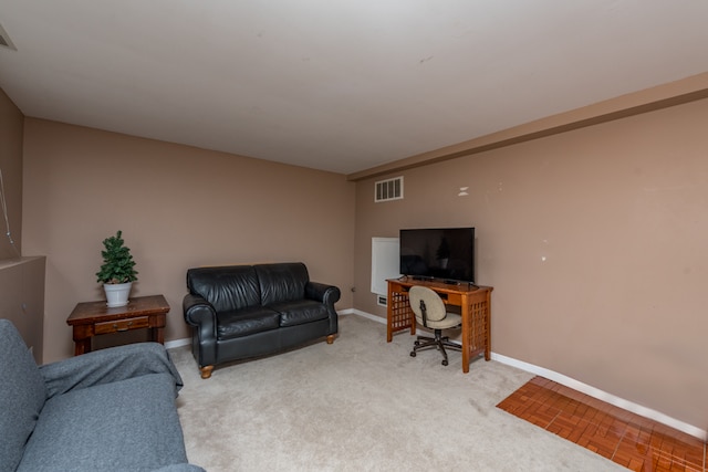 view of carpeted living room