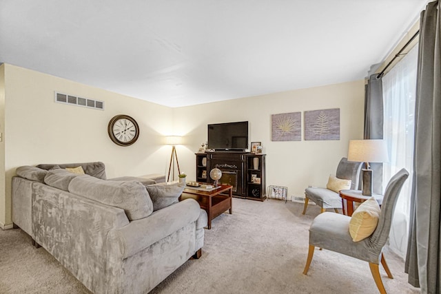 view of carpeted living room