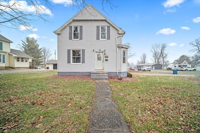 view of front of house featuring a front yard