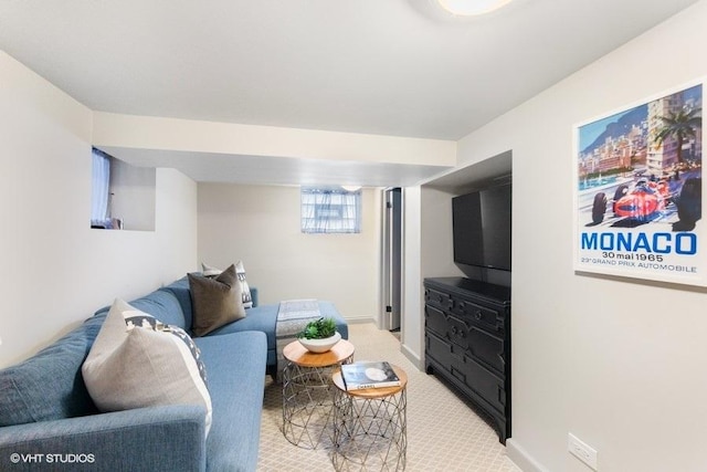 view of carpeted living room